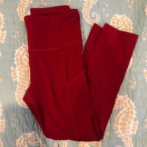 NEW Lululemon red Fast and Free Tight size 4 21”